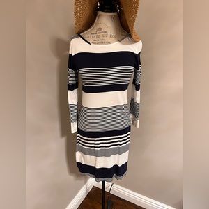 Lilly blue and white striped dress